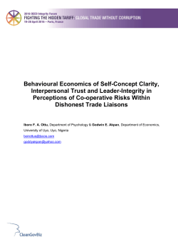 Behavioural Economics of Self-Concept Clarity, Interpersonal Trust
