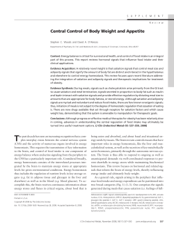 Central Control of Body Weight and Appetite