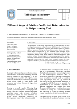 Different Ways of Friction Coefficient Determination in Stripe Ironing