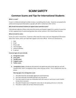 SCAM SAFETY