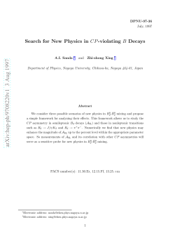 Search for New Physics in CP