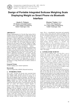 Design of Portable Integrated Suitcase Weighing Scale Displaying