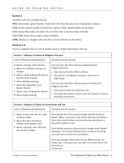 Key to Chapter 13 Reading Notes - River Dell Regional School District