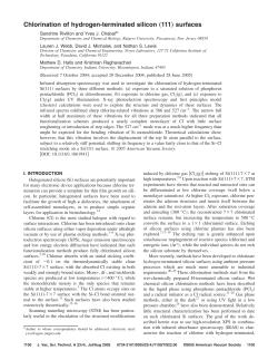 Chlorination of hydrogen-terminated silicon &bdquo;111&hellip; surfaces