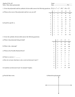 2-9-17 Notes on Analyzing Synth Division Charts