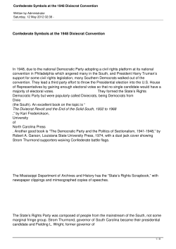 Confederate Symbols at the 1948 Dixiecrat Convention