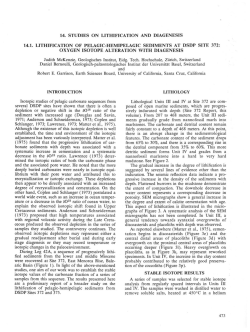 14.1 Lithification of Pelagichemipelagic Sediments at DSDP Site 372