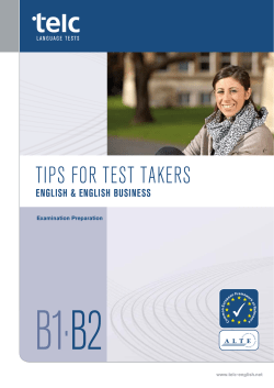 Tips for Test Takers B1-B2
