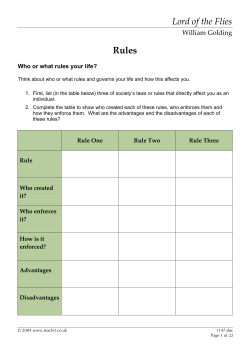 Lord of the Flies Rules