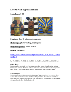 Lesson Plan: Egyptian Masks