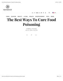 Food Poisoning Symptoms, Causes Of Foodborne Illness