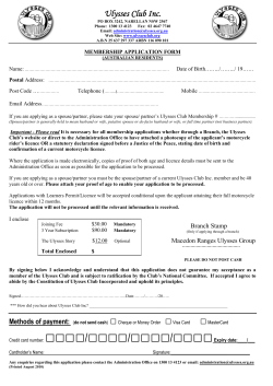 Ulysses Club Inc. - Macedon Ranges Ulysses