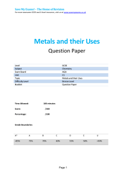Metals and their Uses