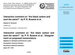 Interactive comment on &ldquo;Are black carbon and soot the same?&rdquo;