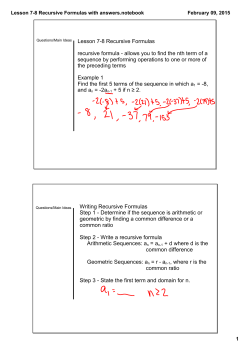 Lesson 7-8 Recursive Formulas with answers.notebook