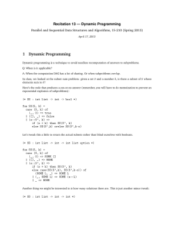 1 Dynamic Programming