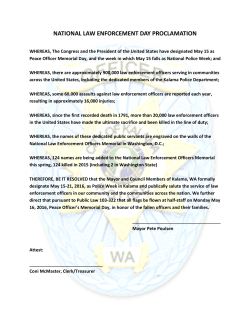 national law enforcement day proclamation
