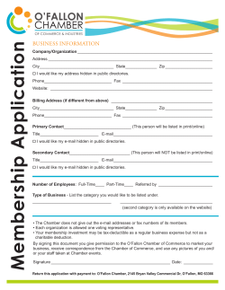 pdf application - O`Fallon Chamber of Commerce