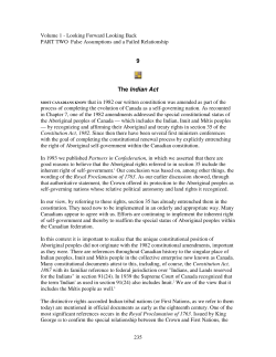 9 The Indian Act - Christian Aboriginal Infrastructure Developments