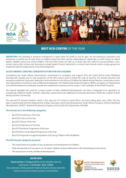 Best ECD Centre of the Year