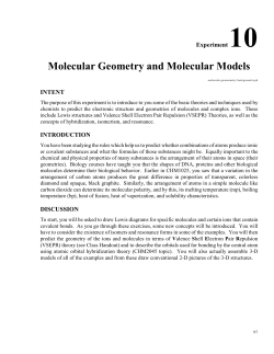 Molecular Geometry and Molecular Models