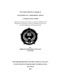 The Using of Figurative Language in CONFESSION OF A