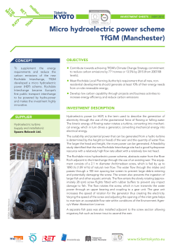 TFGM hydroelectric power