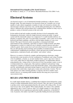 Electoral systems, Majority rule, Multiparty systems