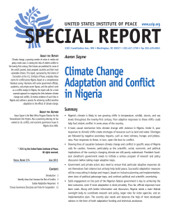 Climate Change Adaptation and Conflict in Nigeria