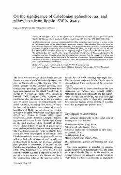 On the significance of Caledonian pahoehoe, aa, and pillow lava