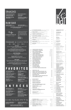 Le Bar Menu - Cafe des Architectes