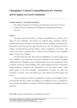 4. Chiangkhan: Cultural Commodification for Tourism and its Impact