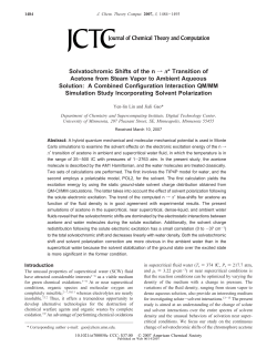 Solvatochromic Shifts of the n f &pi;* Transition of Acetone from Steam