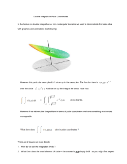 Notes - Double Integrals in Polar Coordinates
