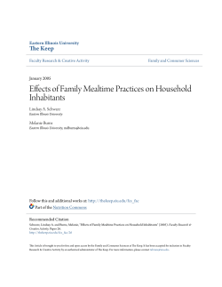 Effects of Family Mealtime Practices on Household - The Keep