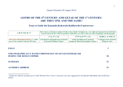 GOTHS OF THE 4th CENTURY AND GETAE OF THE - Q