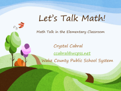 Let`s Talk Math!