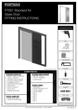 P7001 Frameless Glass Door Fitting Instructions