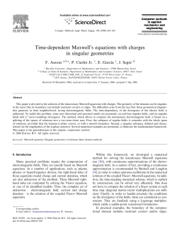 Time-dependent Maxwell`s equations with