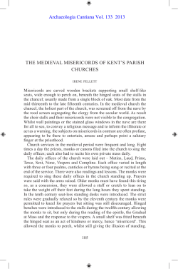 The Medieval Misericords of Kent`s Parish Churches