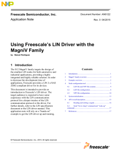 AN5122, Using Freescale`s LIN Driver with the MagniV Family