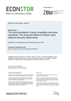The Micro-Foundation of Party Competition and Issue