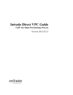 Intrado Direct VPC Guide