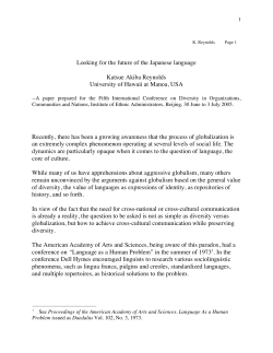 Looking for the future of the Japanese language Katsue Akiba