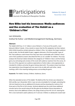 How Bilbo lost his innocence: Media audiences and
