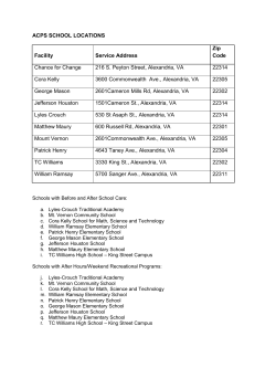 ACPS SCHOOL LOCATIONS Facility Service Address Zip