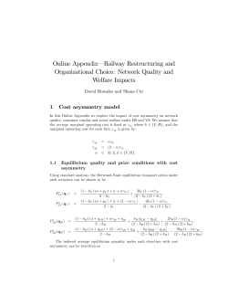 Online Appendix` Railway Restructuring and Organizational Choice
