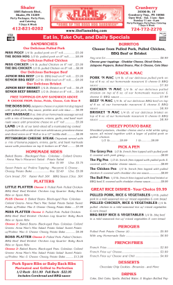 menu - The Flame BBQ
