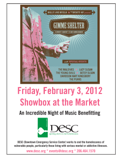 Friday, February 3, 2012 Showbox at the Market