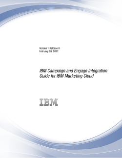 IBM Campaign and Engage Integration Guide for IBM